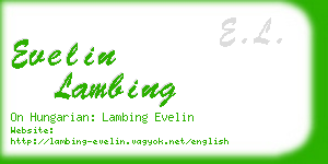 evelin lambing business card